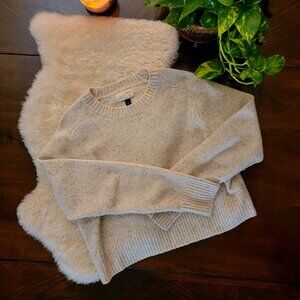 Boxy Fit Cream Sweater Size L